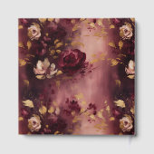 D'or Livre d'hôtes Mariage Boho Gold Boho Burgundy Mode (Verso)