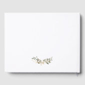 D'or Livre d'hôtes Mariage de Boho Géométrique Verdure  (Verso)