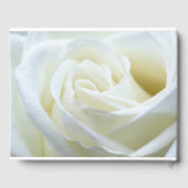 D'or Livre d'hôtes Mariage de Rose blanche moderne (Verso)