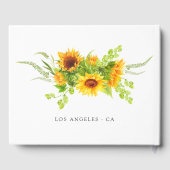 D'or Livre d'hôtes Mariage de tournesol (Verso)