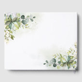 D'or Livre d'hôtes Mariage de verdure (Verso)