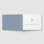 D'or Livre d'hôtes mariage Dusty Blue Botanical (Complet)