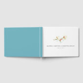 D'or Livre d'hôtes mariage Fleurs de Magnolia Blanches (Complet)