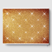 D'or Livre d'hôtes mariage glamour avec couverture bril (Verso)