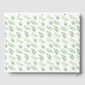 D'or Livre d'hôtes mariage Gold Frame Green Leaf (Verso)