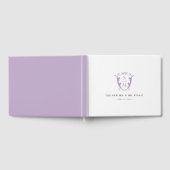 D'or Livre d'hôtes mariage Monogram Crest Lilac (Complet)