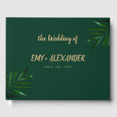 D'or Livre d'hôtes Rich Green Golden Theme (Recto)