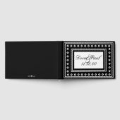 D'or Livre d'hôtes simple Mariage Art déco noir/blanc (Complet)