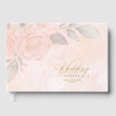 D'or Livre d'hôtes Soft Blush Rose Mariage ID828 (Recto)