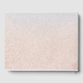 D'or Livre d'hôtes Turquoise Blue Ocean Mariage (Verso)