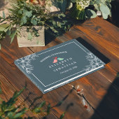 D'or Livre d'Inséparables Mariages Blue White Floral