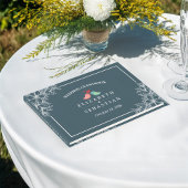 D'or Livre d'Inséparables Mariages Blue White Floral