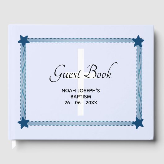 D'or LIVRE D'INVITATION Moderne BAPTISM Frame BAPTISM (Recto)
