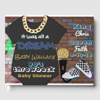 D'or Livre D'Invitation Personnalisé Du Baby shower Gar