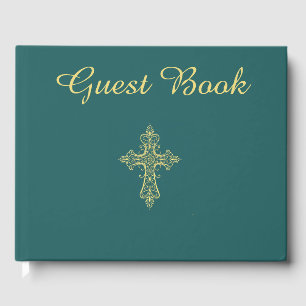 D'or Livre d'invité Christian Event
