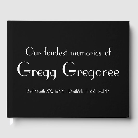 D'or Livre d'invité commémoratif simple (Recto)