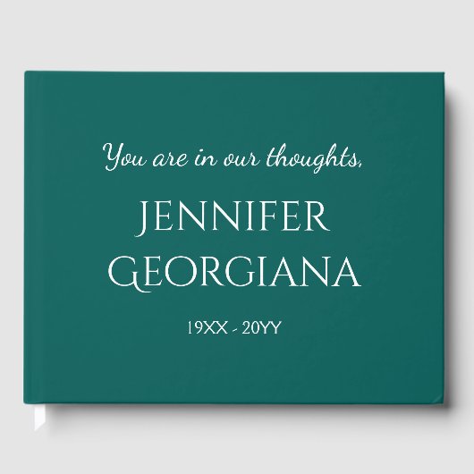 D'or Livre d'invité commémoratif simple et basique (Recto)