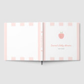 D'or Livre d'invité de Baby shower Peach Sweet Rose (Complet)