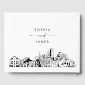 D'or Livre d'invité de Denver Skyline Mariage (Verso)