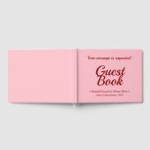D'or Livre d'invité de l'événement rose et rouge foncé (Complet)
