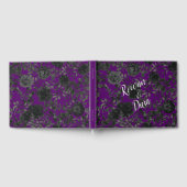 D'or Livre d'invité de Mariage gothique Rose violet et  (Complet)