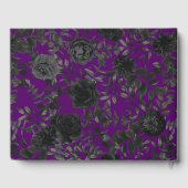 D'or Livre d'invité de Mariage gothique Rose violet et  (Verso)