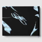 D'or Livre d'invité de musique Abstraite Bleu (Verso)