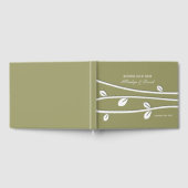 D'or Livre d'invité des Branches blanches en feuilles (Complet)