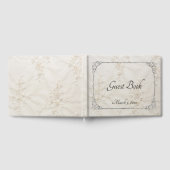 D'or Livre d'invité du Mariage de dentelle brodé (Complet)