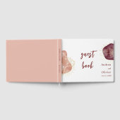 D'or Livre d'invité du Mariage de forme d'aquarelle Abs (Complet)