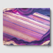 D'or Livre d'invité du Mariage de Géode d'âge rose viol (Verso)