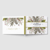 D'or Livre d'invité du Mariage du feuillage botanique M (Complet)