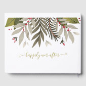 D'or Livre d'invité du Mariage du feuillage botanique M (Verso)