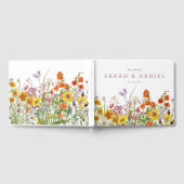 D'or Livre d'invité du Mariage Fleur sauvage personnali (Complet)