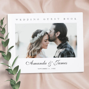 D'or Livre d'invité du Mariage photo personnalisé