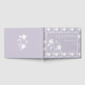 D'or Livre d'invité du Mariage Rose Lavender (Complet)