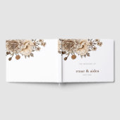 D'or Livre d'invité du mariage Woodland, Boho Rustic (Complet)