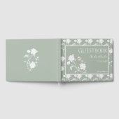 D'or Livre d'invité du Rose Sage Green Mariage (Complet)