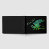 D'or Livre d'invité Extraordinaire Mosaic Green Dragon (Complet)