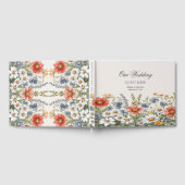 D'or Livre d'invité Fleur sauvage coloré (Complet)