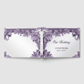 D'or Livre d'Invité Floral de Gemstone Violet (Complet)