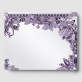 D'or Livre d'Invité Floral de Gemstone Violet (Verso)