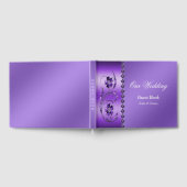 D'or Livre d'Invité Floral Violet (Complet)