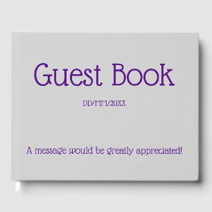 D'or Livre d'invité générique simple et minimaliste