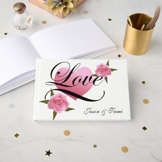 D'or Livre d'invité mariage (Recto ouvert)