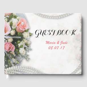 D'or Livre d'invité mariage