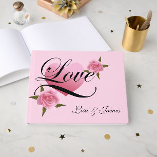 D'or Livre d'invité mariage