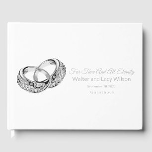 D'or Livre d'invité mariage
