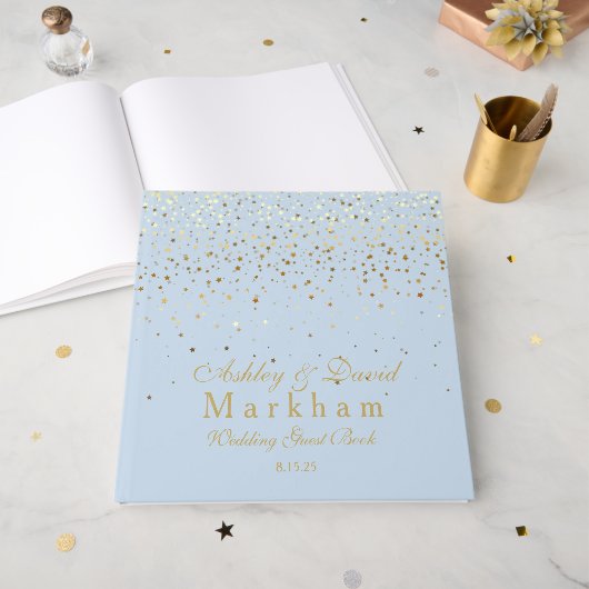 D'or Livre d'invité mariage (Recto ouvert)