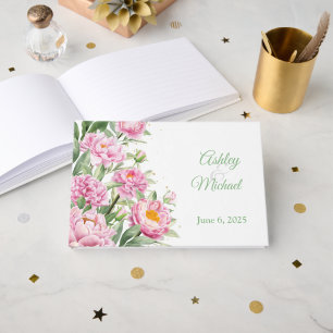 D'or Livre d'invité mariage